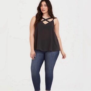 Torrid Sophie Georgette Strappy Swing Cami Size 2X